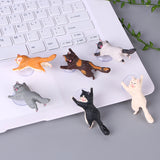 Cute Cartoon Cat Phone Holder Car Mount Sucker Bracket Universal for Sumsung Huawei LG iPhone X XS 8 7 6 gray