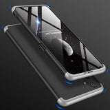 For OPPO Realme 6 Pro Cellphone Case PC Full Protection Anti-Scratch Mobile Phone Shell Cover Silver + Black