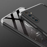 For OPPO Realme 6 Pro Cellphone Case PC Full Protection Anti-Scratch Mobile Phone Shell Cover Silver + Black