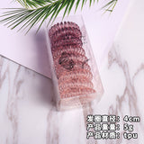 Hair Ties Coil Hair Ties, Phone Cord Hair Ties  Color Gradient  8# black hair ring