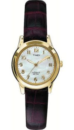 Timex Womens Elevated Classics Burgundy Dress Watch