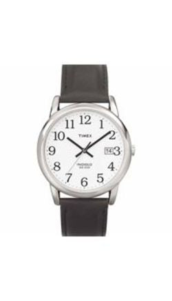 Timex Men's T2H281 Easy Reader Date Leather Strap Watch