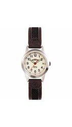 Timex Women's T41181 Expedition Metal Field Mini Black/Brown Nylon/Leather Strap Watch