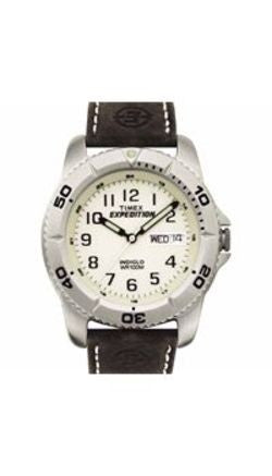 Timex Mens Expedition Brown Leather Sport Watch