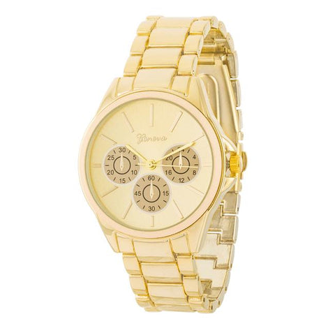 Chrono Gold Metal Watch