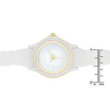 Carmen Braided Ladylike Watch With White Rubber Strap