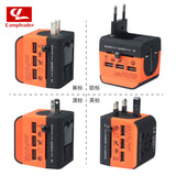 Universal Abroad Converter Charging Power Adapter British European Standard Portable Travel Socket Middle orange - multi-country travel outlet