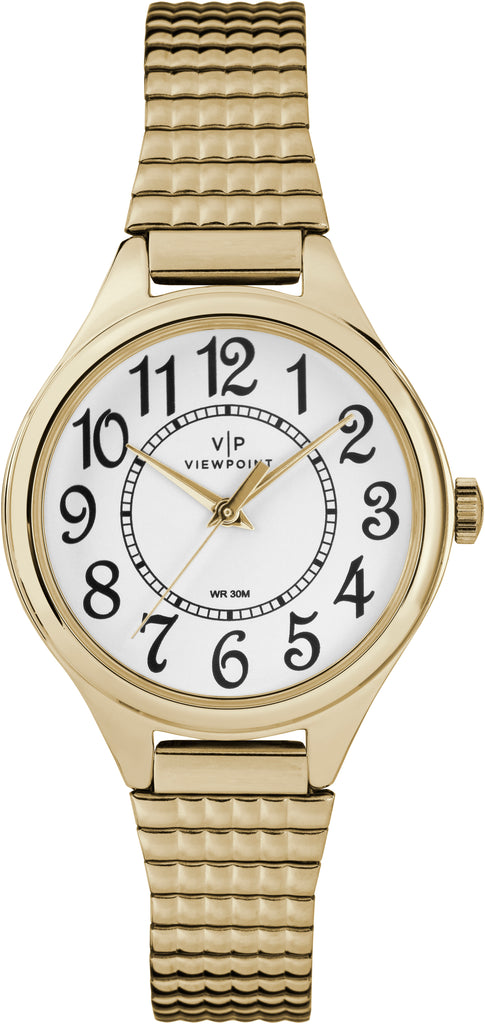 Viewpoint by Timex CC3D82200 Women's Gold-Tone Stainless Steel Expansion Band Watch