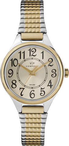 Viewpoint by Timex CC3D82500 Women's Two-Tone Stainless Steel Expansion Band Watch