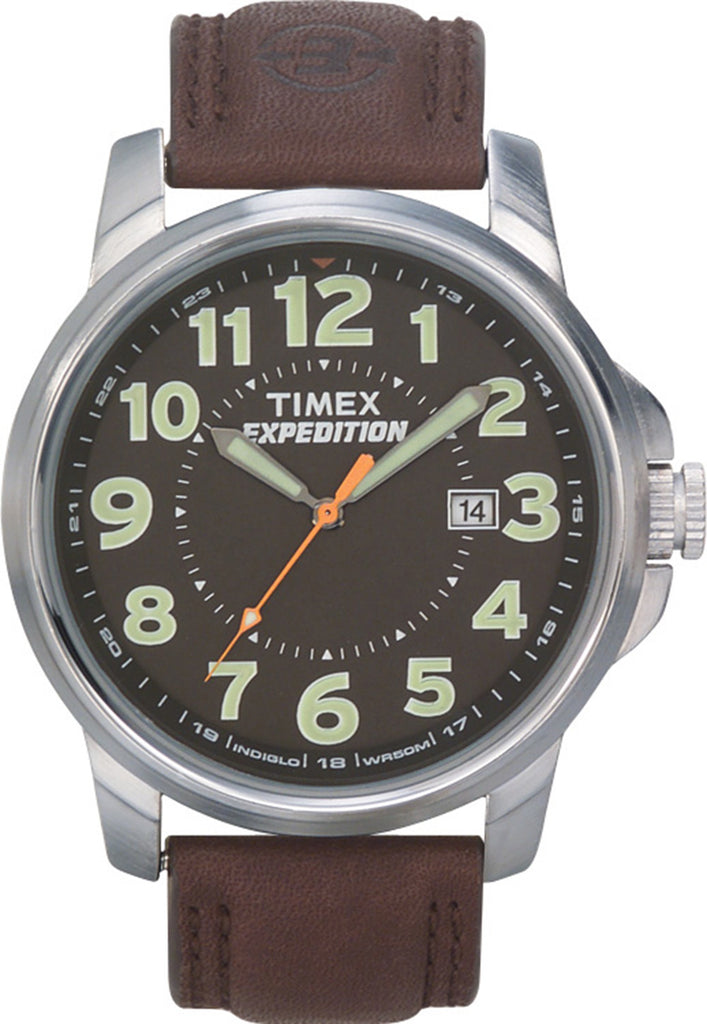 Timex Men's T44921 Expedition Field Brown Leather Strap Watch