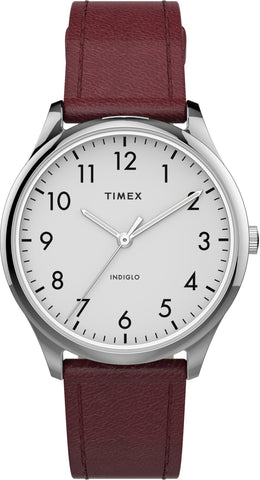 Modern Easy Reader 32mm Leather Strap Watch