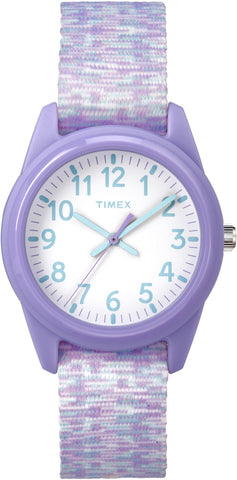 Timex Youth TW7C12200 Purple Nylon Strap Watch