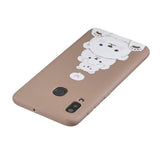 For Samsung A30 A20 TPU Full Cover Cartoon Pattern Solid Color Protective Phone Case with Adjustable Bracket 3