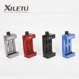 Tripod Head Bracket Mobile Phone Holder Clip for Phone Flashlight Microphone  red