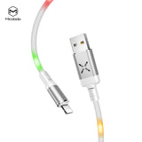 MCDODO X Series Voice Control Lightning Cable with LED 1m White