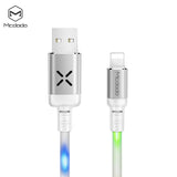 MCDODO X Series Voice Control Lightning Cable with LED 1m White