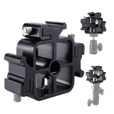 Three-head Hot Shoe Flash Stand Multi-function Flash Holder Camera Bracket Accessories Square 3 Head Hot Shoe