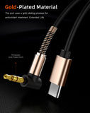 USB Type C Car AUX Audio Cable to 3.5mm Jack Female Speaker Cable For Huawei Xiaomi Samsung