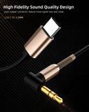 USB Type C Car AUX Audio Cable to 3.5mm Jack Female Speaker Cable For Huawei Xiaomi Samsung