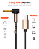 USB Type C Car AUX Audio Cable to 3.5mm Jack Female Speaker Cable For Huawei Xiaomi Samsung