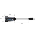 Portable USB 3.0 HDMI Game Capture Card Video Reliable Streaming Adapter for Live Broadcasts Video Recording black