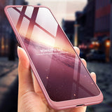 For VIVO V15pro Ultra Slim PC Back Cover Non-slip Shockproof 360 Degree Full Protective Case Rose gold