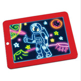 Children Painting Board 3D Drawing Pad Writing Plate Kids Art Sketchpad With Brush Cards Boys Girls Christmas Gift Red