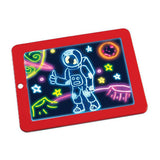 Children Painting Board 3D Drawing Pad Writing Plate Kids Art Sketchpad With Brush Cards Boys Girls Christmas Gift Red