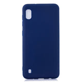 For Samsung A10 Lovely Candy Color Matte TPU Anti-scratch Non-slip Protective Cover Back Case Navy