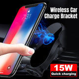 Wireless Car Charger Infrared Sensor Mount Fast Charging Holder for Phone 11 11pro X XS Max Huawei P30 Pro