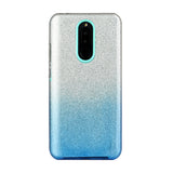 For OPPO F9/F9 Pro/A7X/F11 Pro/A8/A31 Phone Case Gradient Color Glitter Powder Phone Cover with Airbag Bracket blue