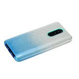 For OPPO F9/F9 Pro/A7X/F11 Pro/A8/A31 Phone Case Gradient Color Glitter Powder Phone Cover with Airbag Bracket blue