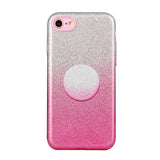 for HUAWEI Y5 2019/HONOR 8S/Y5/PSmart/honor 10 LITE Phone Case Gradient Color Glitter Powder Phone Cover with Airbag Bracket Pink