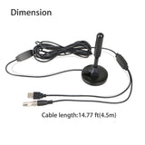 Indoor Digital HDTV TV Antenna Aerial Amplified 200 Mile Range VHF UHF Freeview