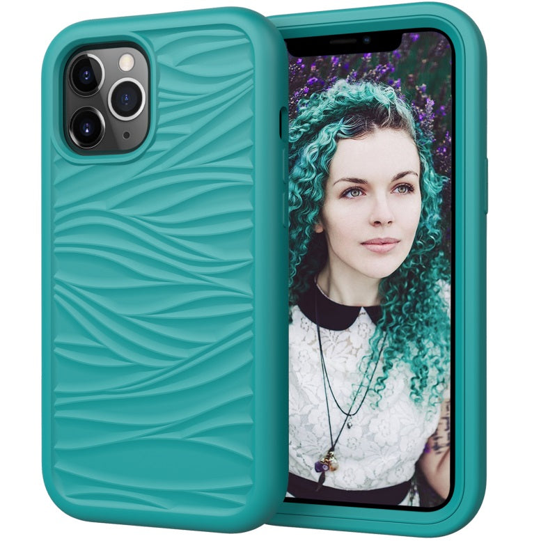 6.1"" Shockproof Soft Silicone Case for iPhone 12 iPhone 12 Pro360 Silicone Protect Cover green