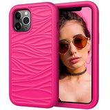 6.1"" Shockproof Soft Silicone Case for iPhone 12 iPhone 12 Pro360 Silicone Protect Cover rose Red