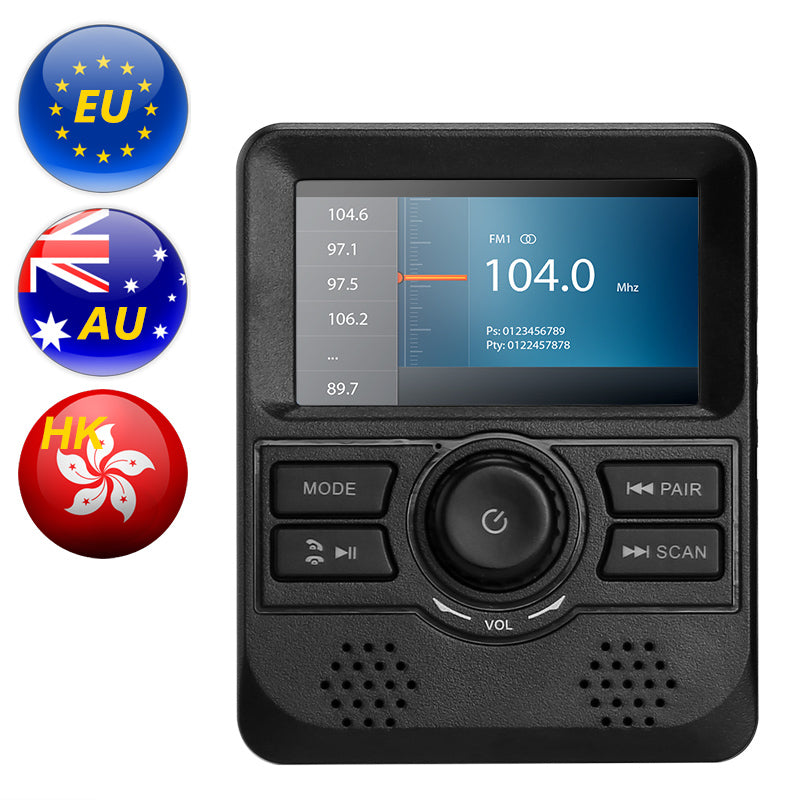 DAB Monitor - 3-Inch Display, FM Transmitter, Bluetooth, Aux Out, DAB Band III Frequency Range