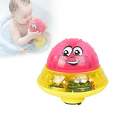 Infant Children Electric Induction Sprinkler Toy Light Music Baby Bath Toy red