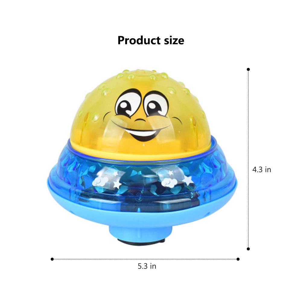 Infant Children Electric Induction Sprinkler Toy Light Music Baby Bath Toy yellow