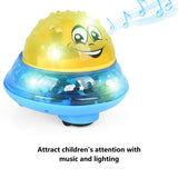 Infant Children Electric Induction Sprinkler Toy Light Music Baby Bath Toy red