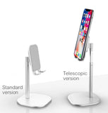 Universal Desk Telescopic Cell Phone Holder Stand For Mobile Phone/Tablet Desktop Cellphone Holder for iphone ipad xiaomi Stand Universal Bracket Retractable silver