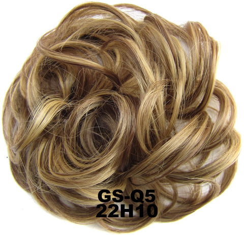 Fashion Synthetic Women Hair Pony Tail Hair Extension Bun Hairpiece Scrunchie Elastic Wedding Wave Curly  22H10