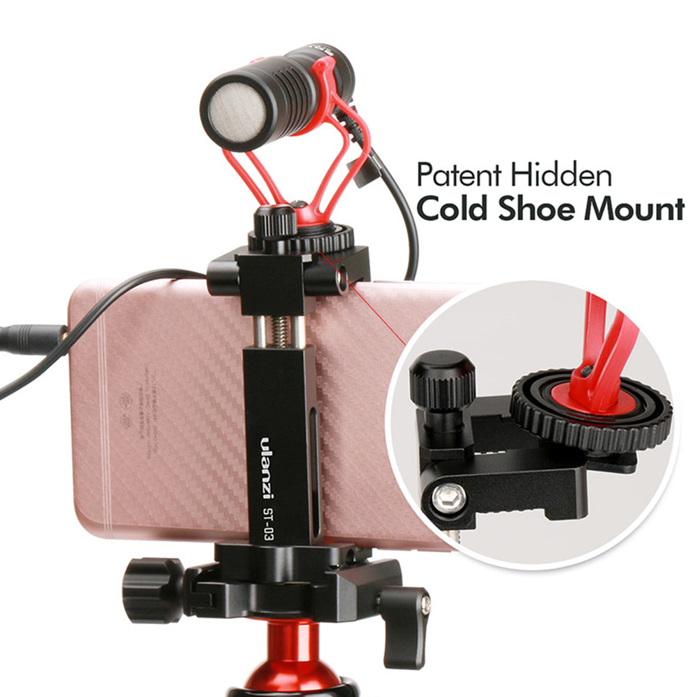 Ulanzi Metal Intelligent Phone Tripod Mount Cold Shoe Mount Stand black