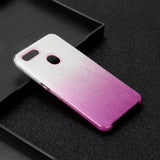 For OPPO F9/F9 Pro/A7X/F11 Pro/A8/A31 Phone Case Gradient Color Glitter Powder Phone Cover with Airbag Bracket yellow