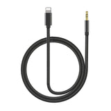 For Apple Interface to 3.5mm Male Aux Cable for iPhone to Aux Cable for Car Headphone Jack Cable for iPhone Xs XR X 8 7 Plus  iOS11 new system - black