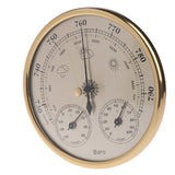 High Accuracy Wall Mounted Barometer Thermometer Hygrometer Pressure Gauge Air Weather Instrument Gold