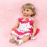 All-Plastic Simulation Doll: 22 Inches Cute Polka Dot Skirt