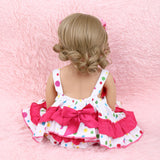 All-Plastic Simulation Doll: 22 Inches Cute Polka Dot Skirt