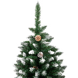 Christmas Tree 6FT 920 Branches Flocking Spray White Tree Plus Pine Cone (YJ) **