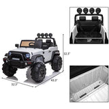 12V Kids Ride On Car SUV MP3 2.4GHZ Remote Control LED Lights White **